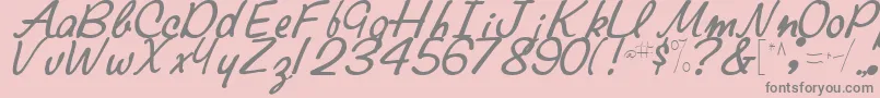 ElaineRegularTtstd Font – Gray Fonts on Pink Background