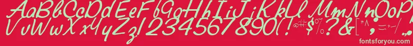 ElaineRegularTtstd Font – Green Fonts on Red Background