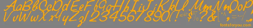 ElaineRegularTtstd Font – Orange Fonts on Gray Background