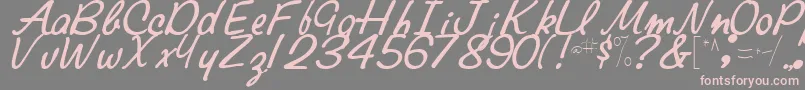 ElaineRegularTtstd Font – Pink Fonts on Gray Background