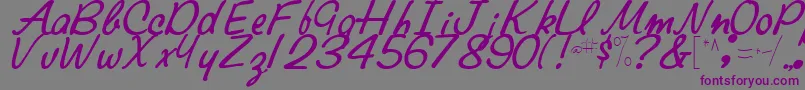 ElaineRegularTtstd-Schriftart – Violette Schriften auf grauem Hintergrund