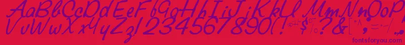 ElaineRegularTtstd Font – Purple Fonts on Red Background