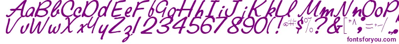 ElaineRegularTtstd-Schriftart – Violette Schriften auf weißem Hintergrund