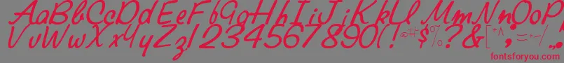 フォントElaineRegularTtstd – 赤い文字の灰色の背景