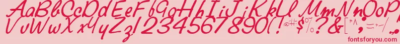 ElaineRegularTtstd Font – Red Fonts on Pink Background