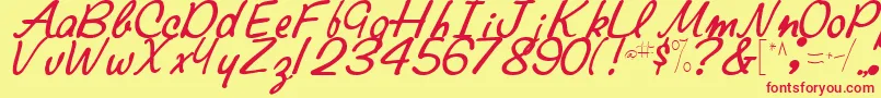 fuente ElaineRegularTtstd – Fuentes Rojas Sobre Fondo Amarillo