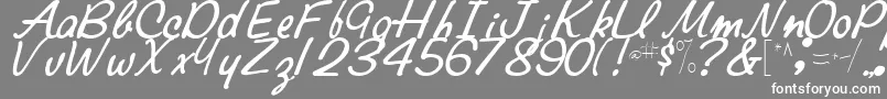 ElaineRegularTtstd-Schriftart – Weiße Schriften auf grauem Hintergrund