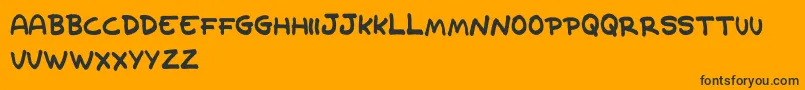 OldCave Font – Black Fonts on Orange Background