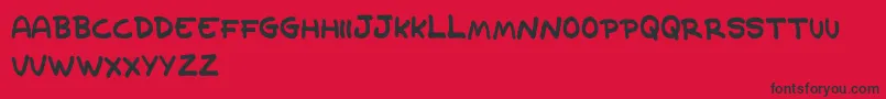 OldCave Font – Black Fonts on Red Background