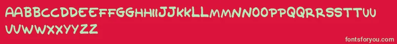 OldCave Font – Green Fonts on Red Background
