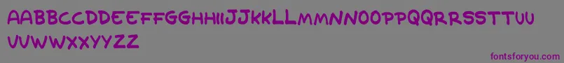 OldCave-fontti – violetit fontit harmaalla taustalla