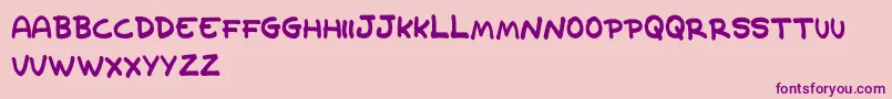 OldCave Font – Purple Fonts on Pink Background