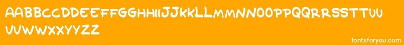 OldCave Font – White Fonts on Orange Background
