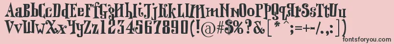 Qranklestein Font – Black Fonts on Pink Background