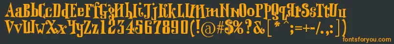 Qranklestein Font – Orange Fonts on Black Background