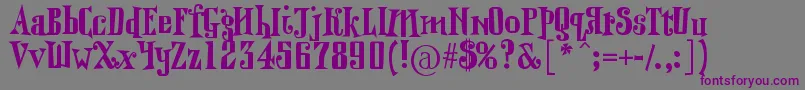 Qranklestein Font – Purple Fonts on Gray Background