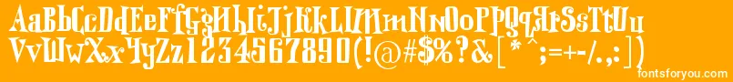 Qranklestein Font – White Fonts on Orange Background