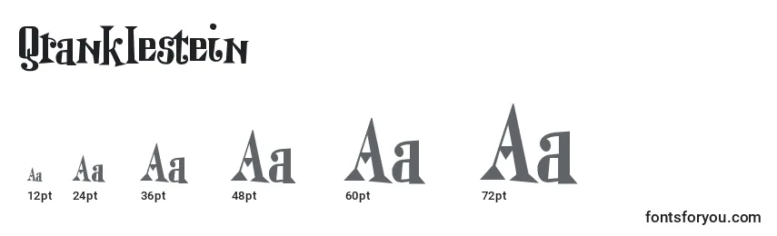 Qranklestein Font Sizes
