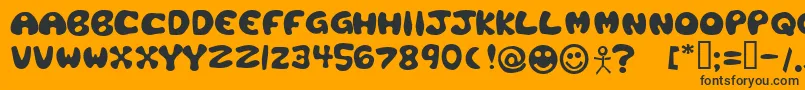 Plast Font – Black Fonts on Orange Background
