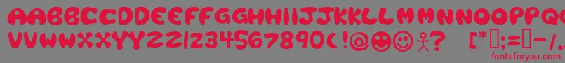 Plast Font – Red Fonts on Gray Background