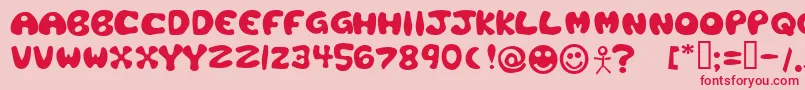 Plast Font – Red Fonts on Pink Background