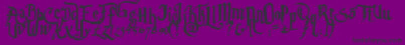 Parry Font – Black Fonts on Purple Background