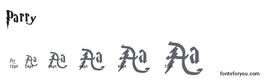 Parry Font Sizes