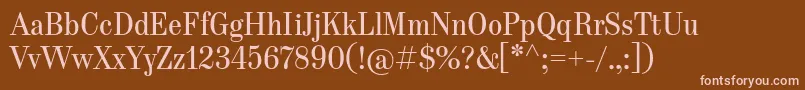 Шрифт HeneczekRegular – розовые шрифты на коричневом фоне