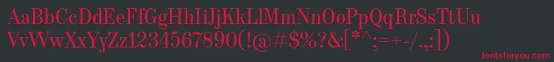 HeneczekRegular Font – Red Fonts on Black Background
