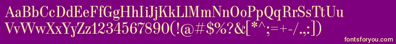 Шрифт HeneczekRegular – жёлтые шрифты на фиолетовом фоне