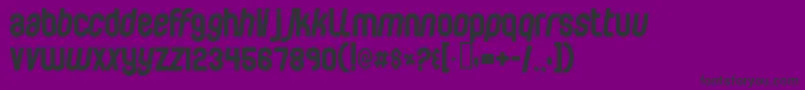 Bubblebo Font – Black Fonts on Purple Background
