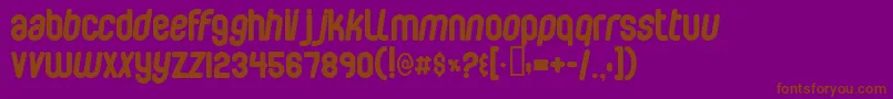 Bubblebo Font – Brown Fonts on Purple Background