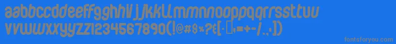 Bubblebo Font – Gray Fonts on Blue Background