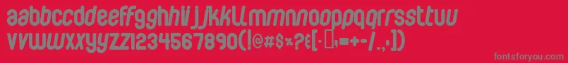 Bubblebo Font – Gray Fonts on Red Background