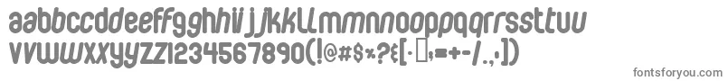 Bubblebo-fontti – harmaat kirjasimet valkoisella taustalla