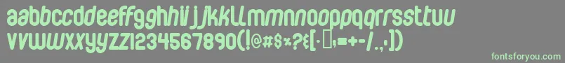 Bubblebo Font – Green Fonts on Gray Background