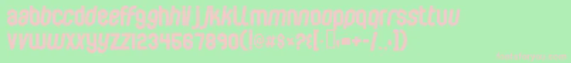Bubblebo Font – Pink Fonts on Green Background