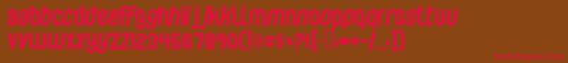 Bubblebo Font – Red Fonts on Brown Background