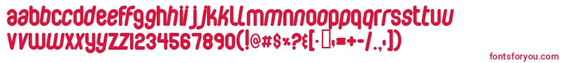 Bubblebo Font – Red Fonts on White Background