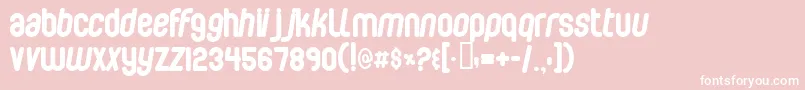 Bubblebo Font – White Fonts on Pink Background