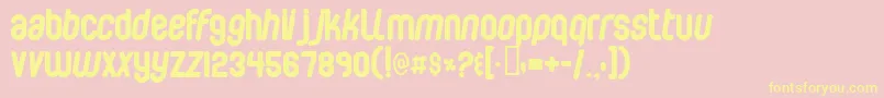 Bubblebo Font – Yellow Fonts on Pink Background