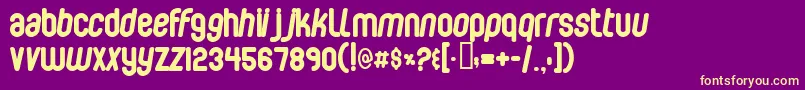 Bubblebo Font – Yellow Fonts on Purple Background