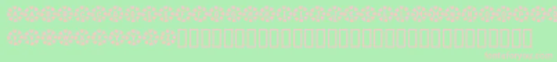 KrWreathOfHearts Font – Pink Fonts on Green Background