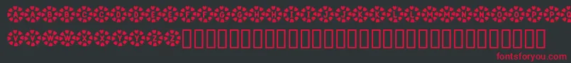 Police KrWreathOfHearts – polices rouges sur fond noir