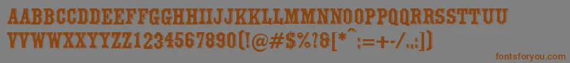 Montague Font – Brown Fonts on Gray Background