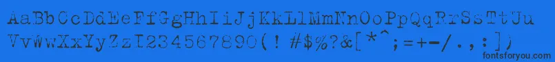 TrixiecyrLight-Schriftart – Schwarze Schriften auf blauem Hintergrund