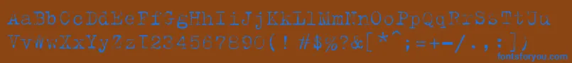 TrixiecyrLight Font – Blue Fonts on Brown Background