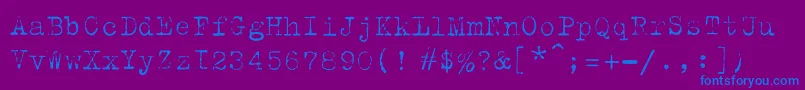 TrixiecyrLight-fontti – siniset fontit violetilla taustalla