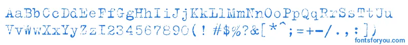 TrixiecyrLight-fontti – siniset fontit valkoisella taustalla