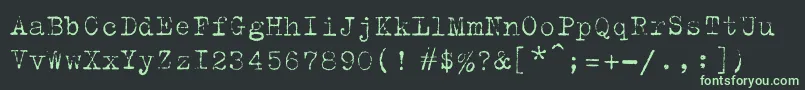 Шрифт TrixiecyrLight – зелёные шрифты на чёрном фоне